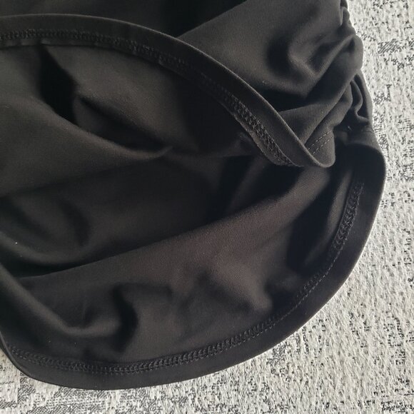 Jet Black Studio Black Mock Turtleneck Top with Ruge Scrunched Sides - Picture 7 of 10